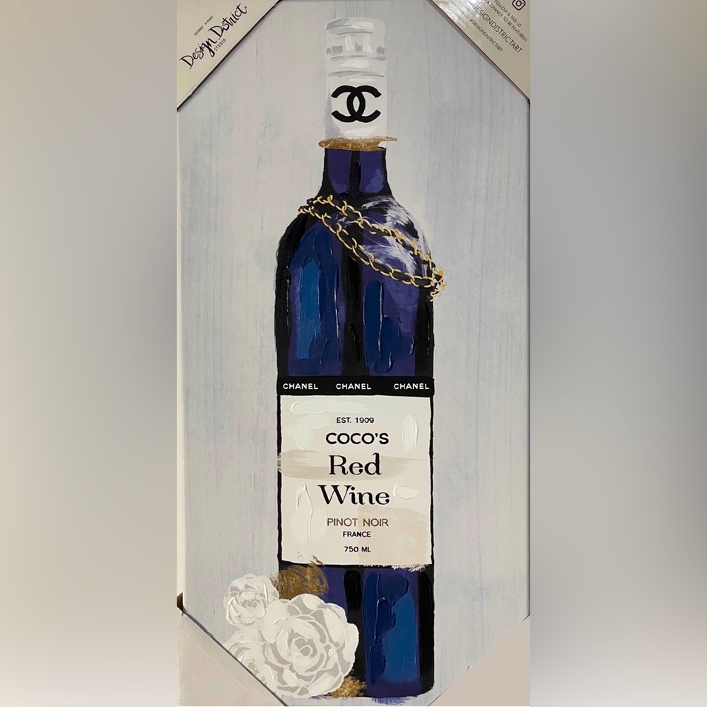 💎 Chanel Luxury Designer Wine Bottles Wall Art